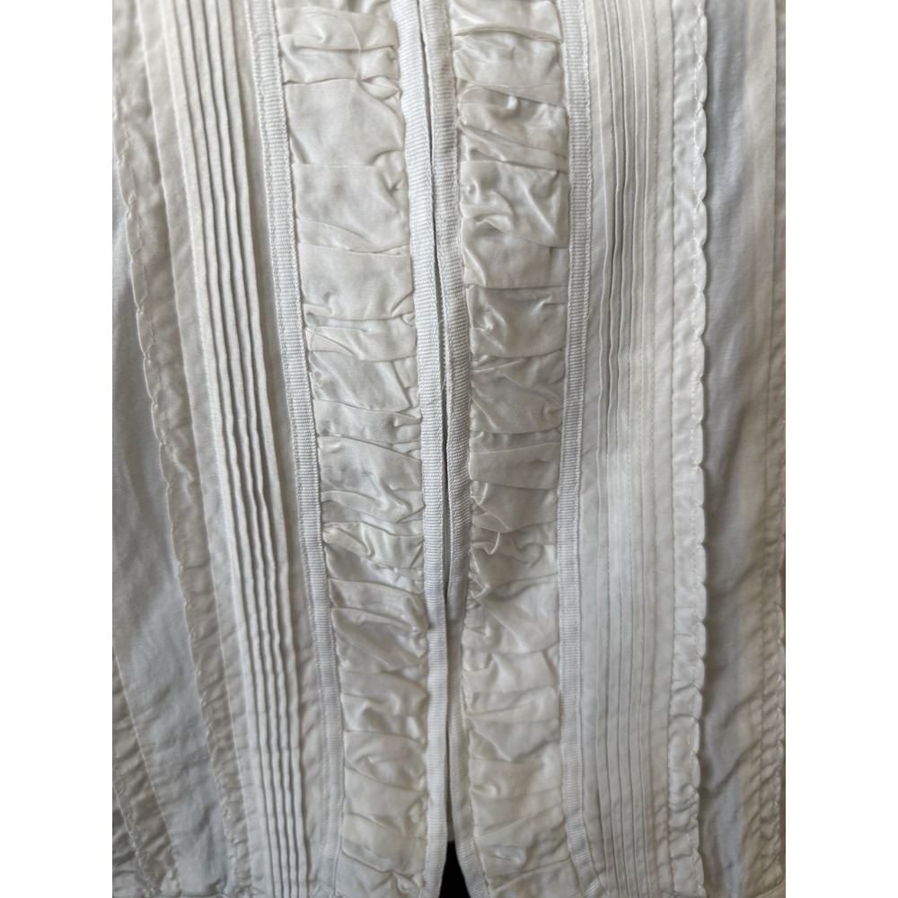 Coldwater Creek Women's PL Silk Blend Ivory Whimsy Ruching Jacket Petite - Picture 4 of 16